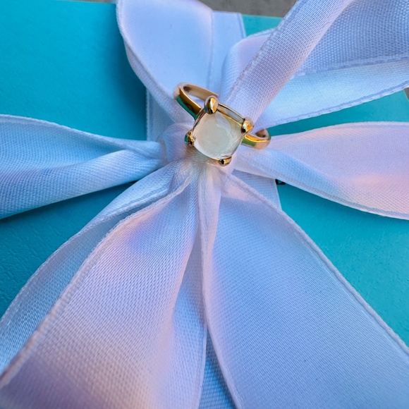 EXT RARE Tiffany & Co. 18k Lemon Quartz Paloma Picasso Sugar Stacks Ring, Sz 5 - Picture 5 of 9